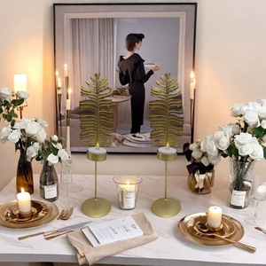Iron Candlesticks For Romantic Dinners Table Decor Modern Bedroom Home Decoration Durable Valentine'S Day Use - Product Image 4