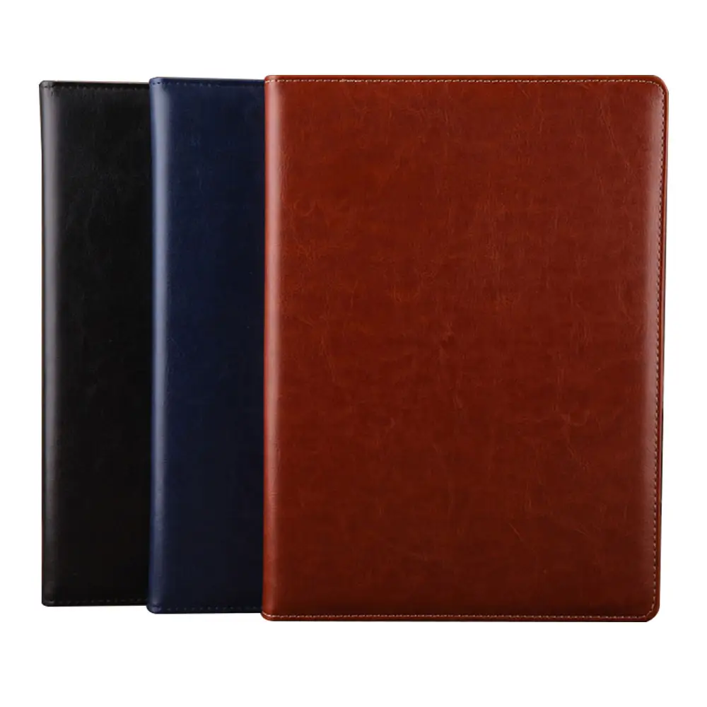 A4 кожаный бизнес-органайзер папка портфель органайзеры с 12-разрядный калькулятор в черном цвете