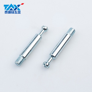 TAX 3 In 1 Furniture Connector M6 Carbon Steel Zinc Plated Durable For Cabinet Shelf Support - Product Image 1