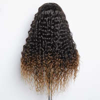 Vente en gros Highlight Color 13x4 Full Lace Front perruque cheveux vierges bouclés 100% perruques de cheveux humains pour les femmes
