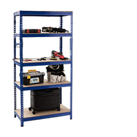 Étagère autoportante en acier réglable à 5 niveaux, robuste, sans boulons, durable, antirouille, avec revêtement en poudre, personnalisable