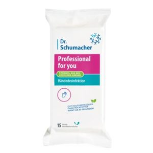 Dr. Schumacher Professional for you Disinfezione delle Mani 15 Salviette - Product Image 1