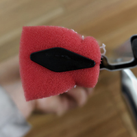 Échantillon Gratuit Prix Usine Raclette Métallique Rouge à Manche Droit en Bois 180g 200g pour Nettoyage de Vitres avec Éponge
