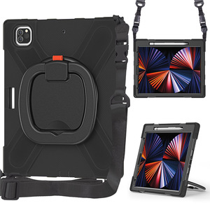 Étui de protection pour tablette PC avec poignée ergonomique pour Apple <span class=keywords><strong>iPad</strong></span> <span class=keywords><strong>Pro</strong></span> <span class=keywords><strong>12</strong></span>,9 <span class=keywords><strong>pouces</strong></span> 20212022, bandoulière - Product Image 1
