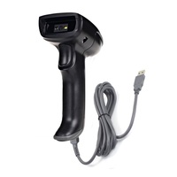 Lector de Códigos de Barras Inalámbrico de Mano, Escáner de Códigos de Barras 1D 2D QR, Escáner de Códigos de Barras Láser USB con Cable, Automático, para Inventario