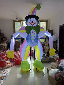 Vendita calda gigante 3m 3 5m Clown gonfiabile con tuta a LED burattino per eventi all'aperto personalizzabile spettacolo di sfilata di circo Costume - Product Image 5