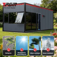Sistema de Simulador de Golf para Exteriores PGM YGF001, Decoración de Lujo, Casa Contenedor Tipo Cápsula de Cine KTV para Uso Doméstico y Comercial