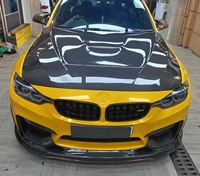 Nouveau capot en fibre de carbone de style GTS de haute qualité pour F80 M3 F82 M4 2014-2019, capots de moteur à fixation par boulons, rétrofit/amélioration