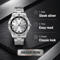 Montre de Plongée Sportive de Luxe pour Homme en Acier Inoxydable à Quartz, Cadran à Aiguilles Diamantées de Haute Qualité, Charme Automatique à Remontage Automatique