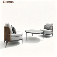 Ensemble de meubles de jardin en rotin, meubles de loisirs d'extérieur, ensemble de sièges de patio avec table basse ronde pour la vie en plein air