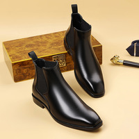 Bottes Chelsea à cheville personnalisées en gros, pour l'hiver et l'été, bout pointu, en cuir PU pour hommes