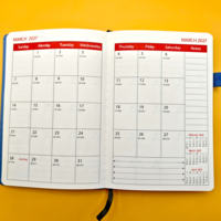 Agenda/Journal en cuir A5 personnalisé 2026-2027 avec reliure cousue et design de pages intérieures sur mesure