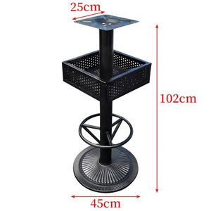 Cast Iron Chrysanthemum Base Steel <b>Bar</b> <b>Table</b> Leg with Planter Storage Basket Restaurant Furniture Durable Commercial Use - Product Image 1