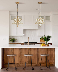 Đèn Chùm Đồng Hiện Đại Ánh Sao Với Bóng Thủy Tinh Trong Suốt - Product Image 6