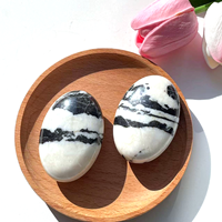 Pierres de guérison en cristal Jingfa en gros, pierres de paume naturelles polies en améthyste, calcite et quartz pour le Reiki