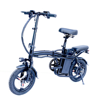 Vélo électrique pliant 14 pouces 400W moteur sans balais vitesse maximale 40 km/h 10AH batterie au lithium frein à disque e-bike pour adulte