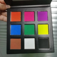 Personnalisé Votre Propre Logo Pigmenté Petit quantité minimale de commande Marque Privée 9 Couleur DIY Ombre À Paupières Palette De Fard À Paupières