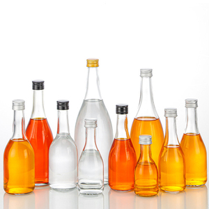 Bouteilles en verre à col long avec bouchon à vis pour spiritueux, boissons alcoolisées, whisky, vodka, liqueur, vin, tequila – 200ml, 250ml, 300ml, 350ml, 500ml, 700ml, 1000ml - Product Image 1