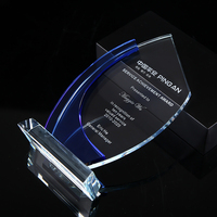 Trophée en cristal personnalisé créatif, promotion étape par étape, plaque d'honneur autorisée, cadeau de célébration, récompense pour employés en Chine