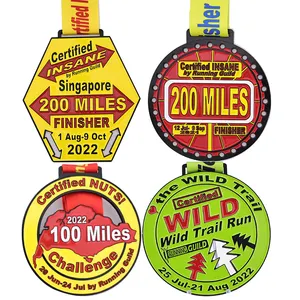 Manufacturer Free Design Custom Marathon Kids Fun Running Sport Award Souvenir Medals