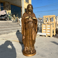 BLVE extérieur grandeur nature religieux Saint Mary Sculpture laiton Bronze vierge marie Statues à vendre