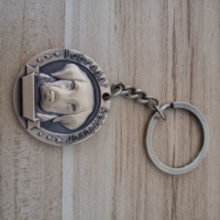 Porte-clés en alliage de zinc personnalisé en gros - Formes rondes émaillées mignonnes, style vintage et dessin animé