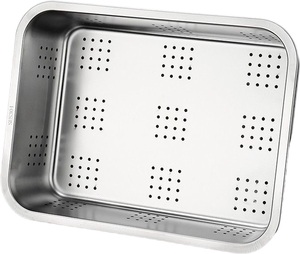 Moderne 32*22 Carré En Acier Inoxydable 304/201 Plateau Perforé En Métal Profond Cuisson Plateau De Nourriture pour La Maison Hôtel <span class=keywords><strong>Restaurant</strong></span> Usine - Product Image 3