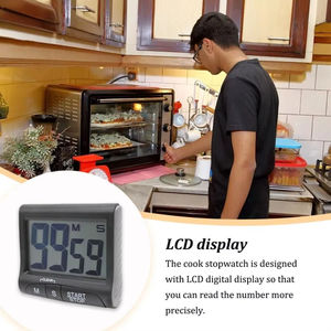 Temporizador digital multifuncional con pantalla grande, alarma sonora y de luz, perfecto para uso en la cocina y el aula. - Product Image 2