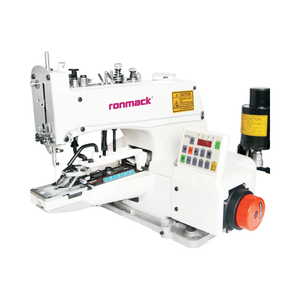 Machine à coudre industrielle à plat à entraînement direct entièrement automatique informatisée RONMACK RM-1377D avec fixation de boutons et cylindre - Product Image 1