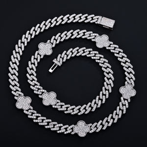 Pass Diamond Tester 6mm 8mm Sterling Silber Moissan ite Cuban Miami Halskette Hip Hop VVS Moissan ite Cuban Link <span class=keywords><strong>Chain</strong></span> Halskette - Product Image 3