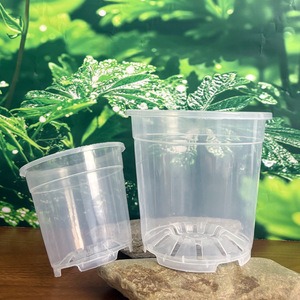 Pot de fleurs en <span class=keywords><strong>plastique</strong></span> rigide transparent, haute transparence, épaissi, respirant, pour orchidées, succulentes et phalaenopsis - Product Image 2