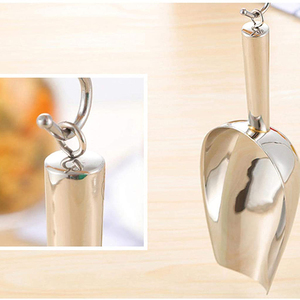 Cuchara de Metal para pala dorada de alta calidad, cubo de hielo de acero inoxidable resistente pulido con espejo de oro rosa - Product Image 3