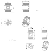 Sensor Aliran Air Plastik 1-1/2" 2" DN40 DN50 Katup Solenoid Digunakan untuk Mengontrol Pengukur Laju Aliran