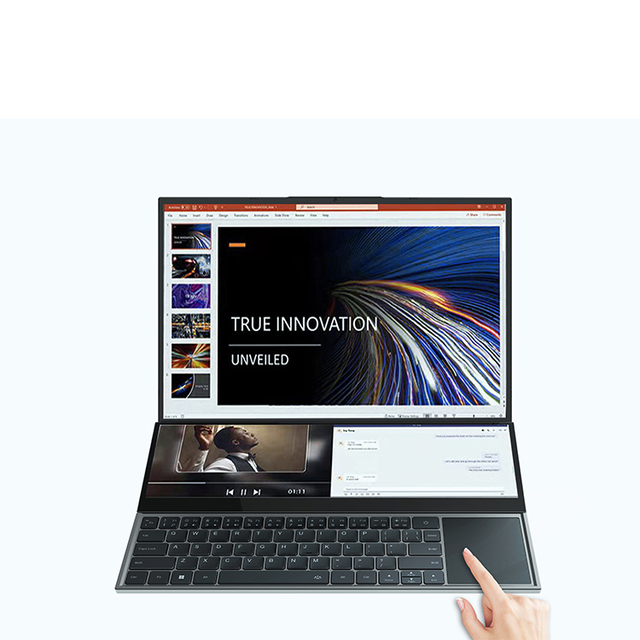 Free Shipping Ultrabook New 16"+14" Dual Touch Screen I7 9750H 6 Core 2TB SSD Aluminum Gaming Business Laptop Notebook Computer