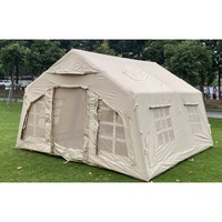 Tente gonflable 4 saisons à installation rapide pour le camping, grand espace, 1 chambre, 1 salon, imperméable, coupe-vent, tente à structure pneumatique