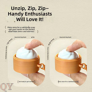 QY Simulation Alimentaire Pop Bouton Porte-clés Mini Chignon À La Vapeur Fruit Forme Soulagement Du Stress Décompression Jouet - Product Image 5