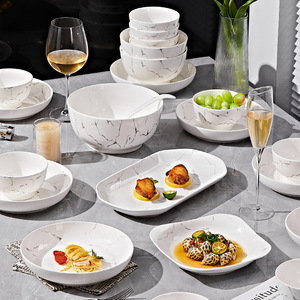 Underglaze Sơn Hộ Gia Đình Chất Lượng Cao Xuất hiện Tiêu Chuẩn Gốm Tấm Bộ Đồ Ăn Bộ Đồ Ăn 12 Pax Tấm Bát - Product Image 2