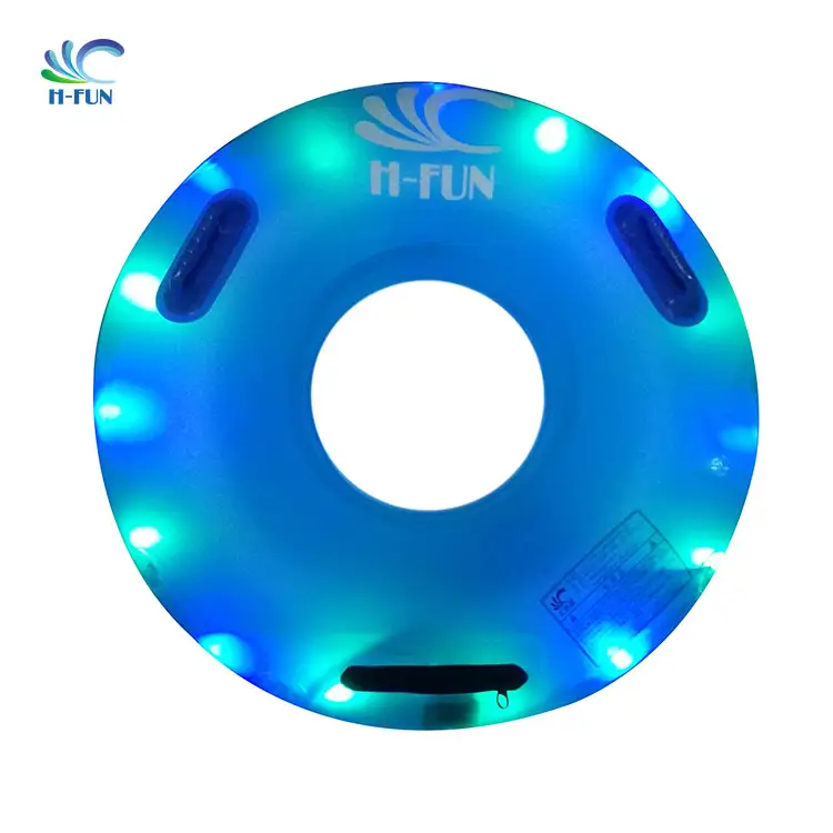 Overlap welding inflatable float tube pool float with twingle light lazy river tubing water park tube