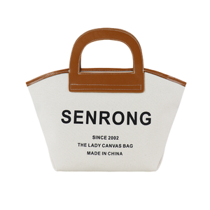Bolsos de Mano Personalizados al por Mayor para Mujer, de Lona y Calicó con Asas de Cuero, Fabricados en Vietnam para la Moda Europea - Product Image 1