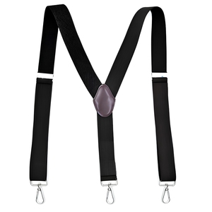 Vente en gros de jarretelles de couleur unie en forme de Y à 3 clips avec boucle à crochet réglable pour adultes - Product Image 1