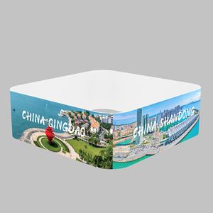 Équipement <span class=keywords><strong>de</strong></span> salon professionnel suspendu, personnalisé, en aluminium, forme incurvée, imprimé par sublimation thermique, durable, léger et portable - Product Image 2