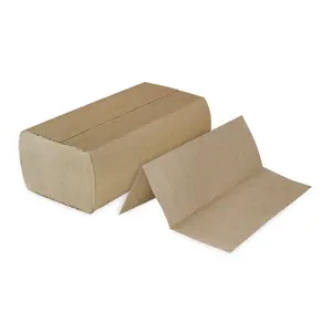 Toalha de papel para mão comercial OEM ODM de fábrica com 120 a 250 folhas, dobra múltipla, papel a granel