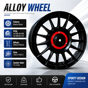 Stokta Mevcut Jantlar 15x7 16x7 İnç 4x100 4x108 5x100 5x113 ET20 25mm Alaşım Jantlar Honda Civic Ford Focus Contour Escort için Araba Jantları - Product Image 2