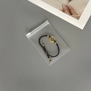 Sac de rangement transparent pour bijoux avec fermeture éclair, pochette givrée anti-poussière pour bracelets, conteneur à bijoux - Product Image 3