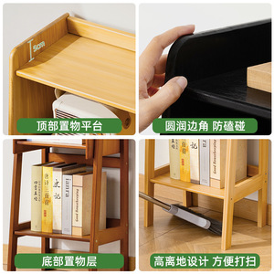 Minimalist living room multi-layer shelving unit, home bookshelf display cabinet, integrated floor-standing multi-functional - Product Image 5