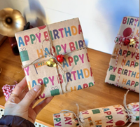 Rouleau de papier d'emballage kraft coloré couché de 80 grammes, 50*70cm, pour fêtes d'anniversaire, baby shower et décorations festives