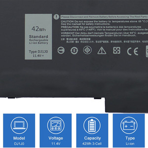 MYiYAE Véritable Batterie <span class=keywords><strong>DJ1J0</strong></span> pour Latitude E7280 E7380 E7480 11.1V 42WH Ordinateur Portable Pgfx4 <span class=keywords><strong>Dj1j0</strong></span> Batterie Pour Ordinateur Portable - Product Image 5