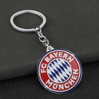 Porte-clés officiel en métal avec emblème de football, style pendentif, cadeau de collection sous licence pour les fans, anneau métallique durable, porte-clés de football