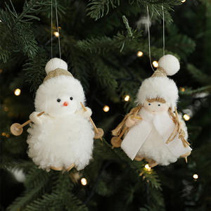 2025 Venta caliente nuevo muñeco de peluche blanco juguete lindo árbol de Navidad decoración colgante ornamento Bestwish marca 6x4x11cm decoraciones - Product Image 4