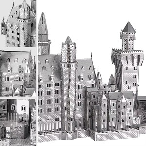 Kit de Modélisme 3D en Métal Château de Poudlard <span class=keywords><strong>Piececool</strong></span> en Acier Inoxydable avec Impression UV, Puzzle à Assembler pour Adultes et Fans - Product Image 3